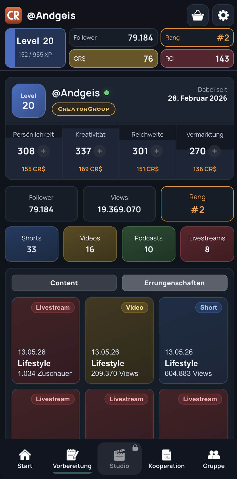 CreatorRise Vorschau 1